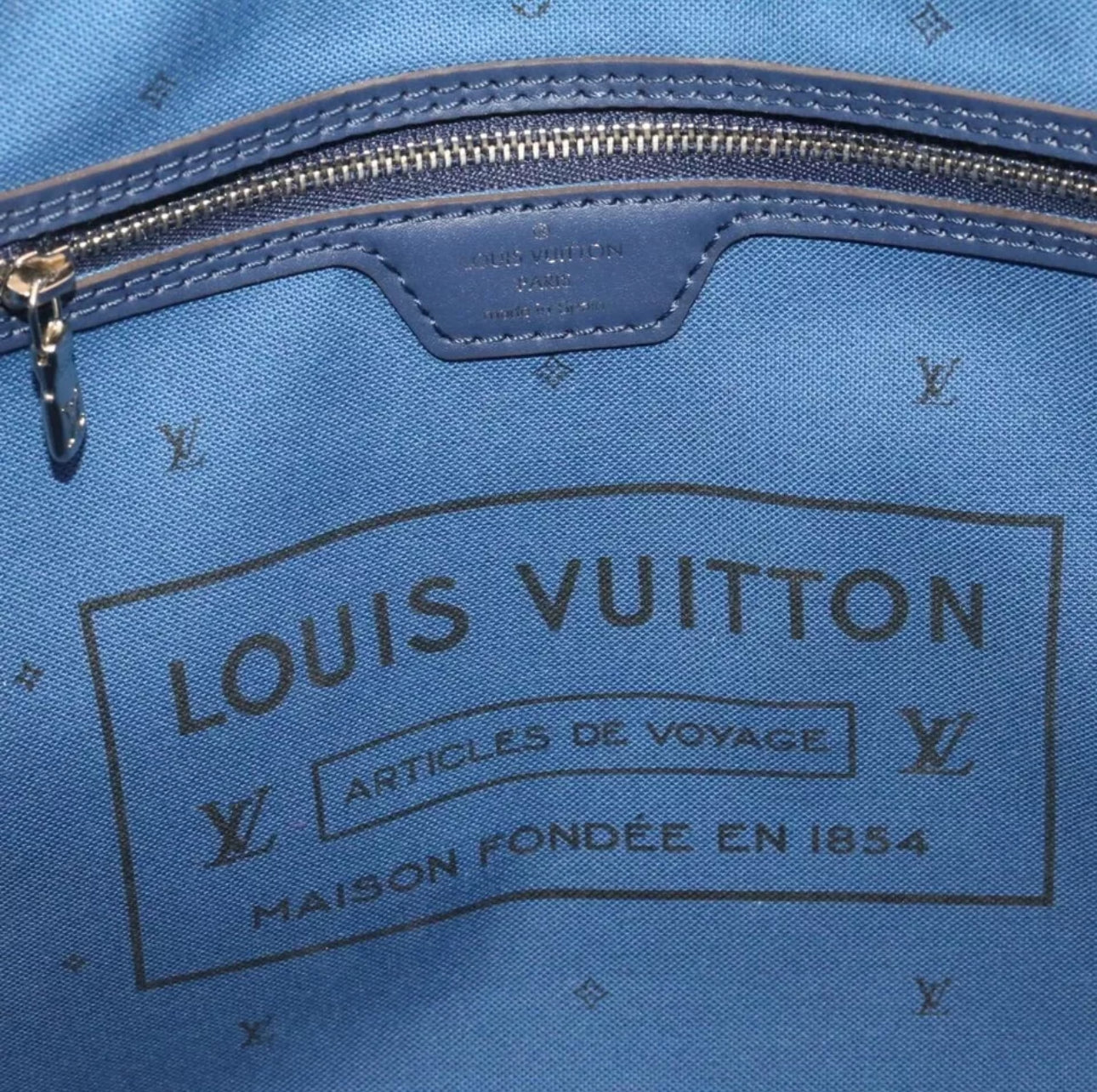 LOUIS VUITTON Monogram Escal Neverfull MM Tote Bag Blue M45128 LV Auth 26573A