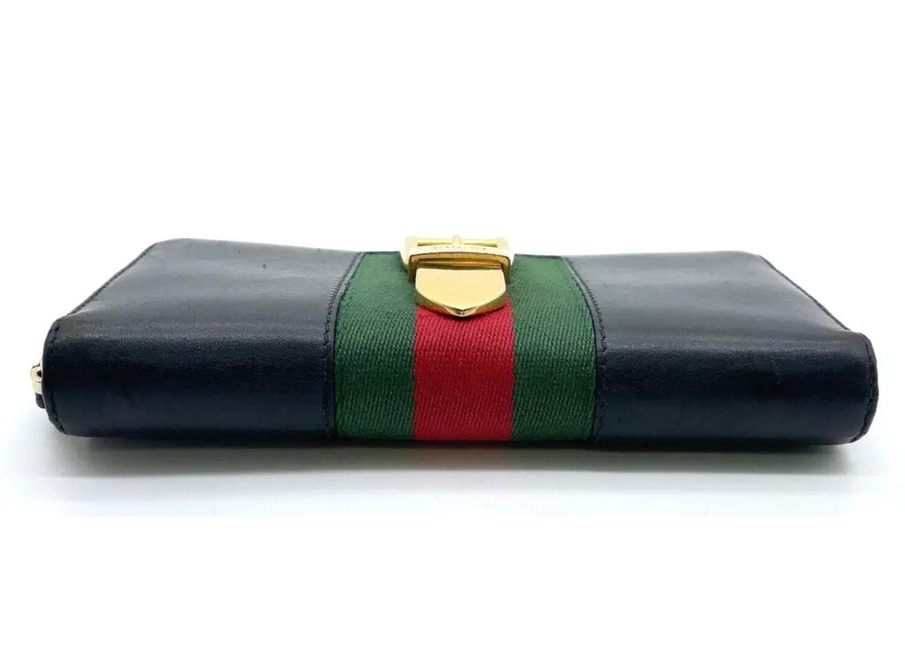 Gucci Slyvie Black Leather Wallet in Excellent Condition - Luxbrandz