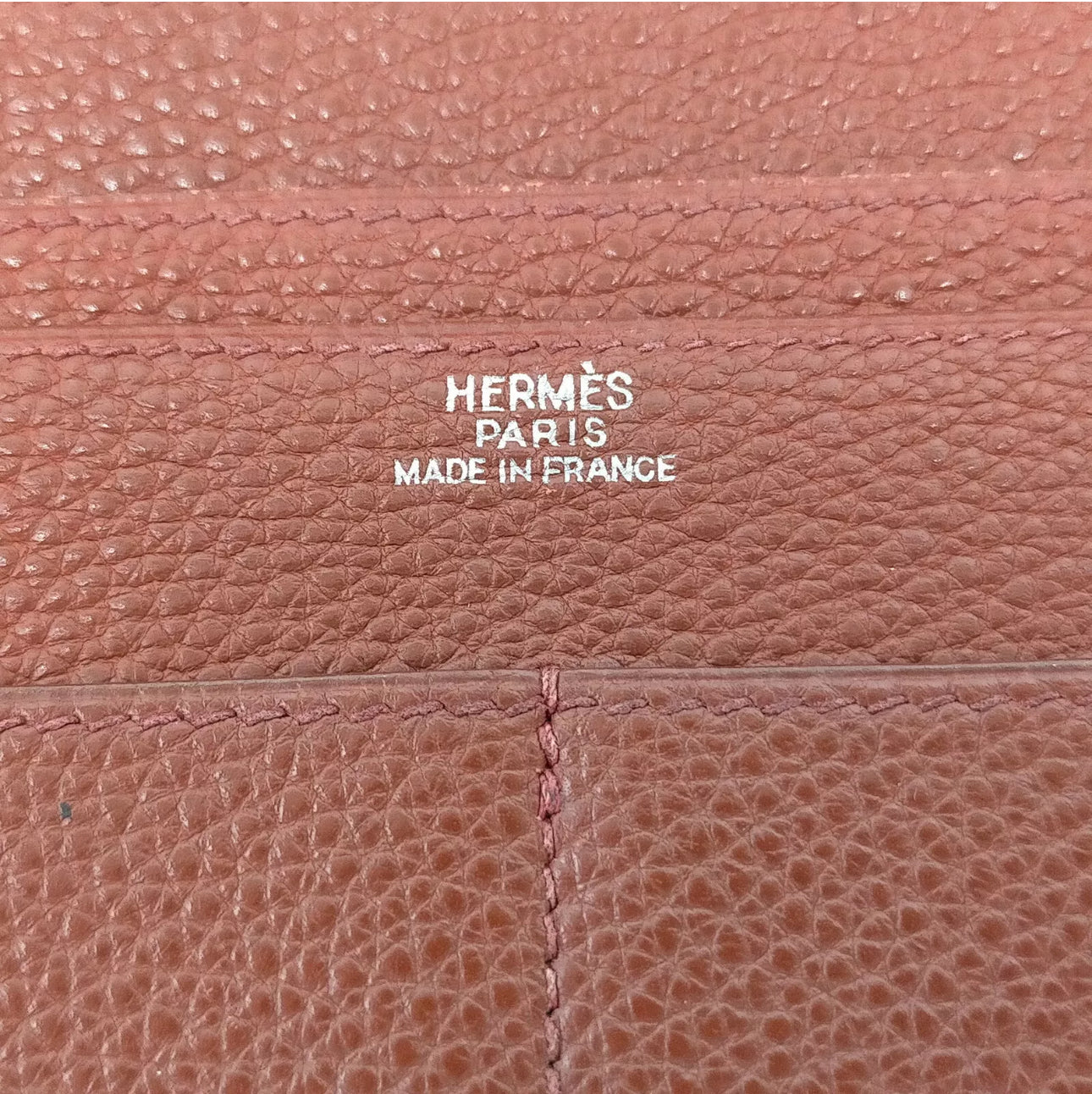 Hermes Long Wallet  Brown Leather 442793 in excellent condition