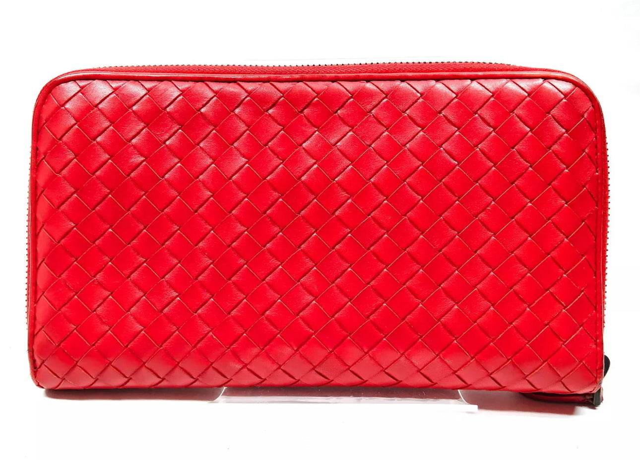 Bottega Veneta Soft Leather Wallet Golden Red zip around wallet excellent condition - Luxbrandz