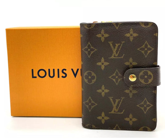 Louis Vuitton Monogram Porte Papier Zip M61207 Wallet W/Box NS110789