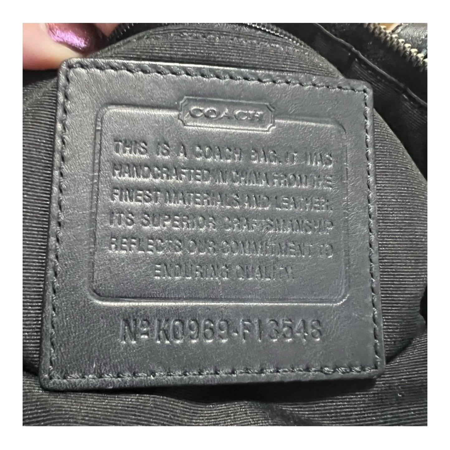 Coach Jacquard Signature Black Stripe Handbag