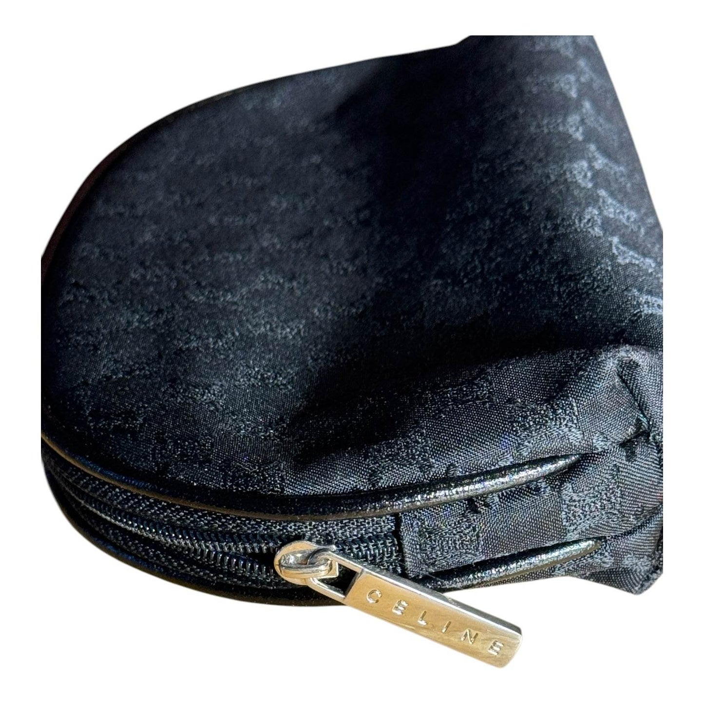 Celine - Macadam Cosmetic Pouch Navy Blue In Mint Condition - Luxbrandz