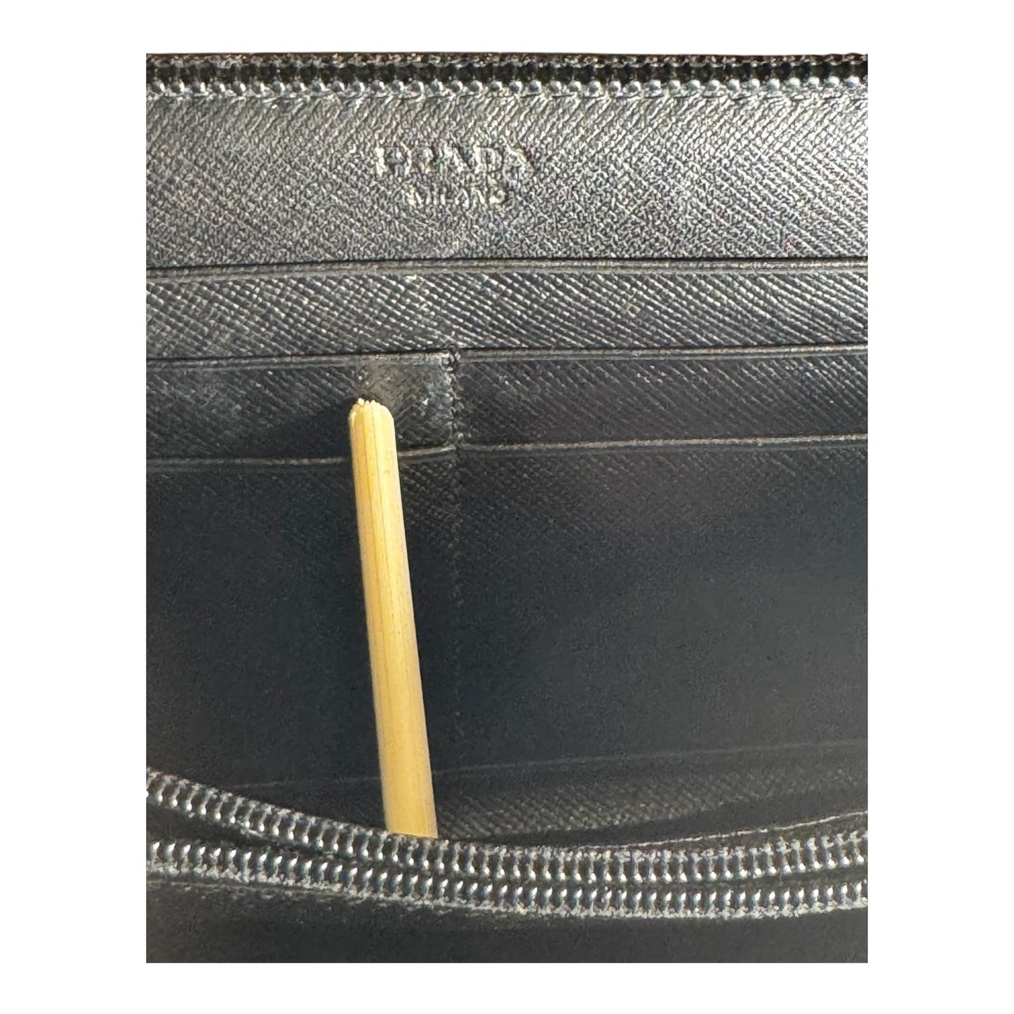 Prada Nylon Tessuto Zippy Zip-Around Long Wallet NERO Women