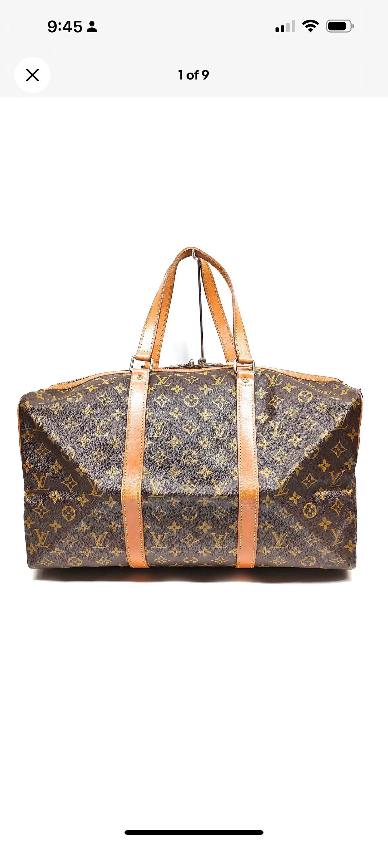 Louis Vuitton LV Boston Bag Sac Souple 45 Brown Monogram