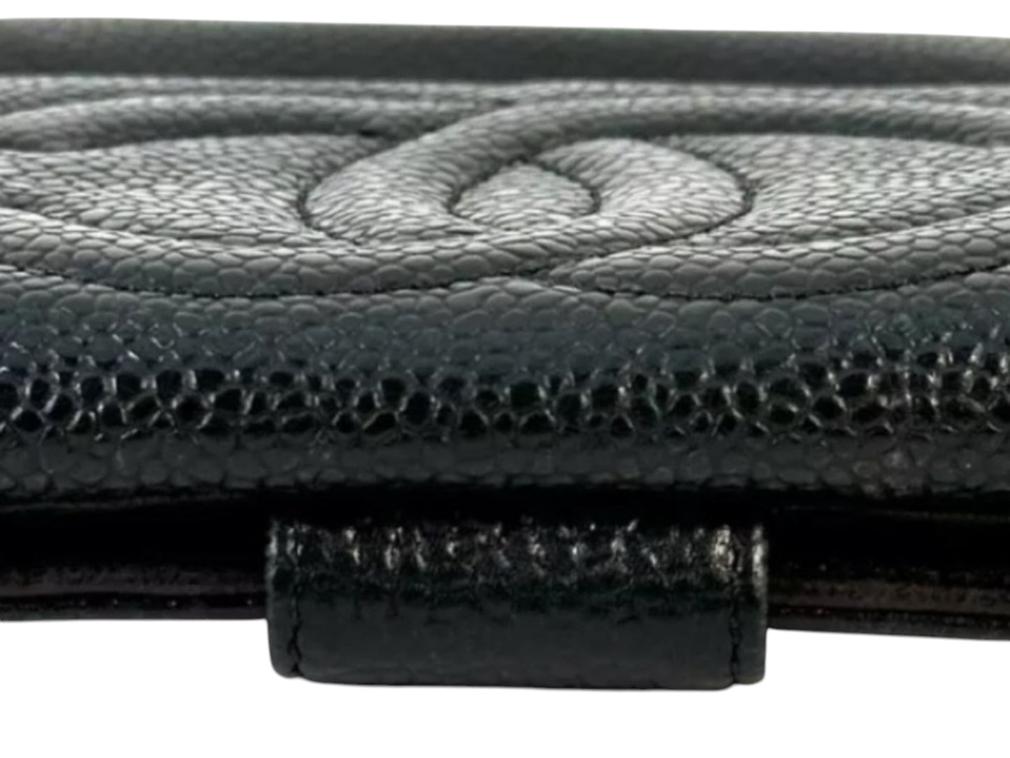 CHANEL Wallet BIfold Caviar Skin CoCo Mark in excellent used condition