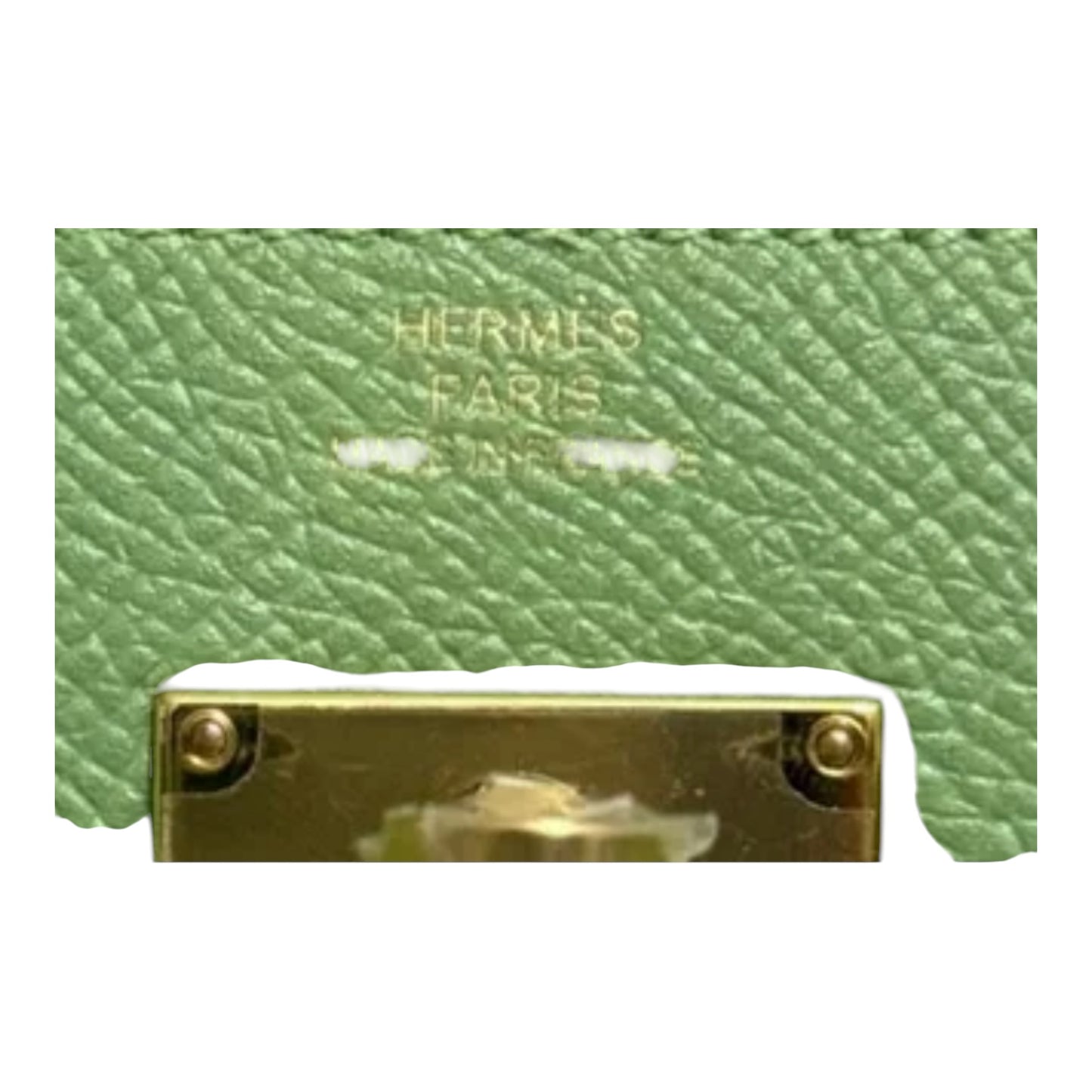 Hermes Kelly To Go Verso Vert Criquet Blue Brume Epsom Leather Gold Hardware, RARE - Luxbrandz