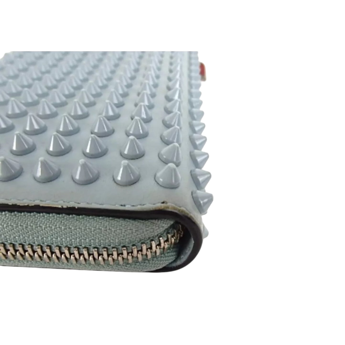 Christian Louboutin Pannettone Leather Wallet in Blue Color and red interior in mint condition