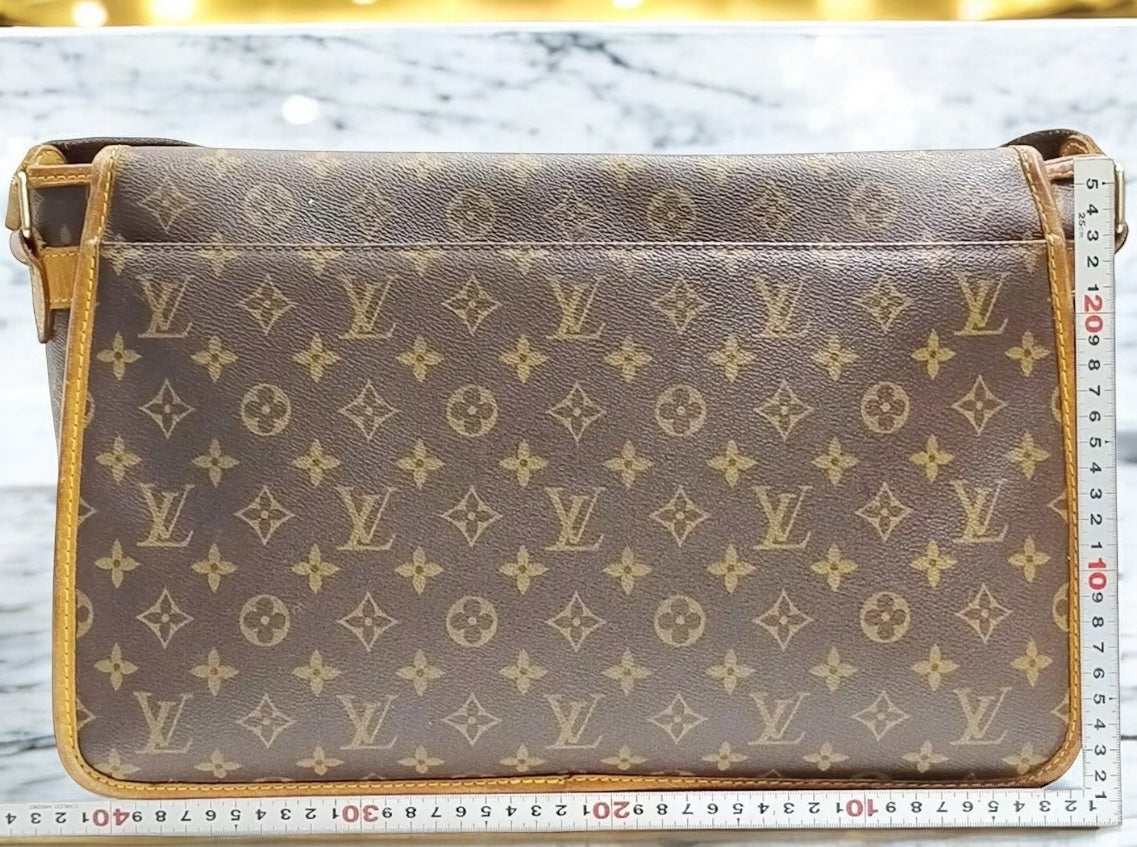 Louis Vuitton LV Shoulder Bag Gibeciere GM Brown Monogram