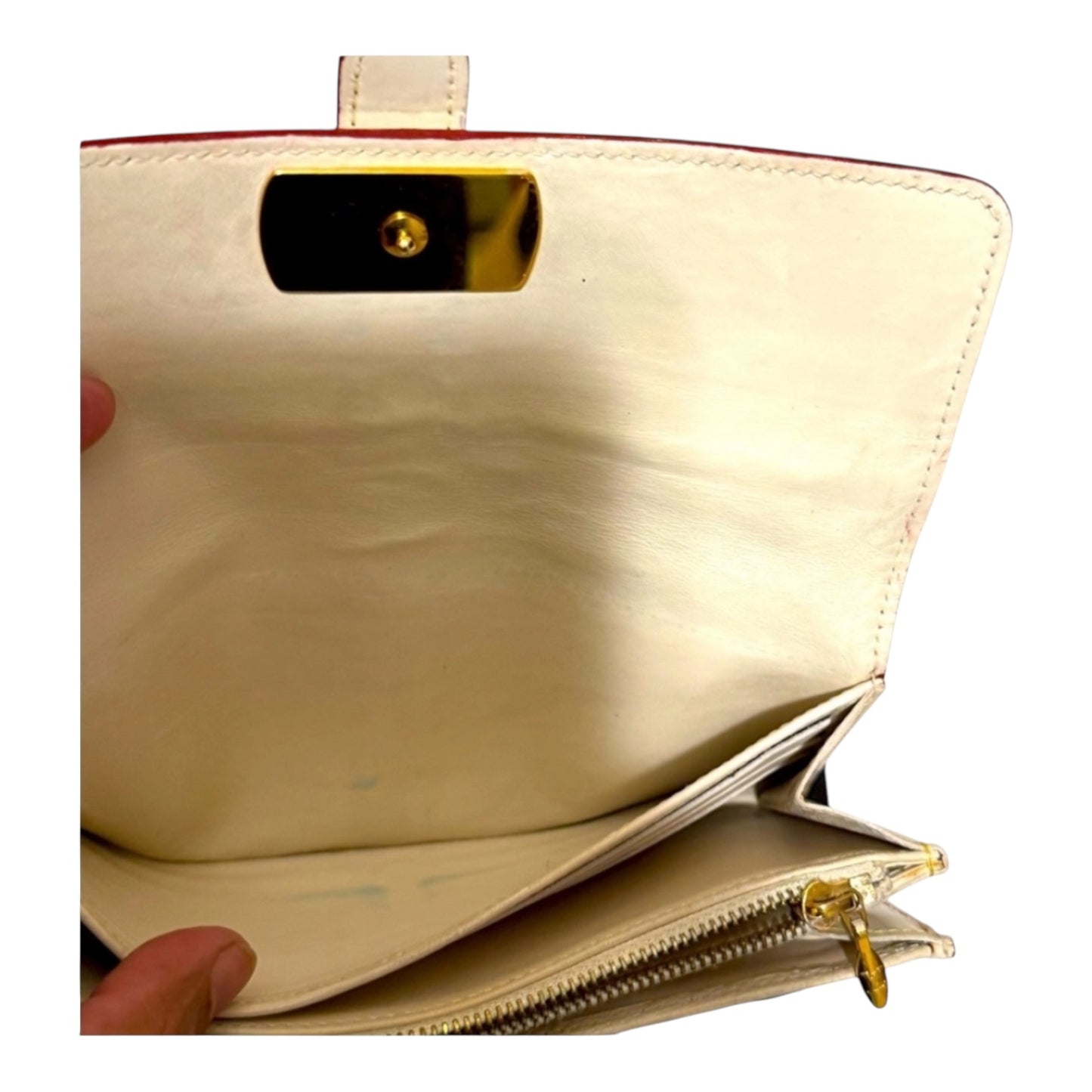 Louis Vuitton Favori Suhali Leather Wallet Portefeuille Le Fabuleux Cream 860548 New Condition