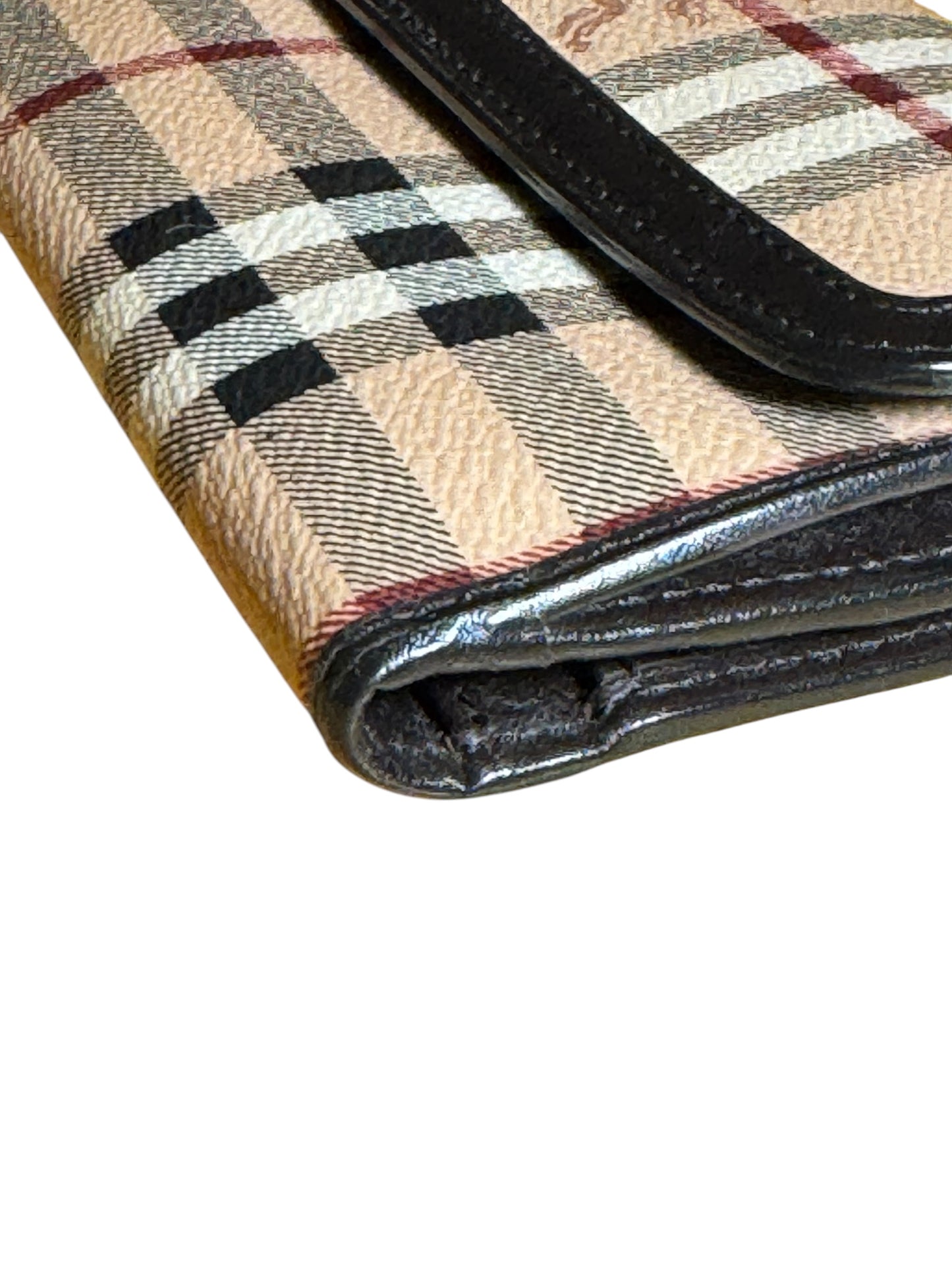 BURBERRY Haymarket Check Coated Canvas Long Continental Wallet