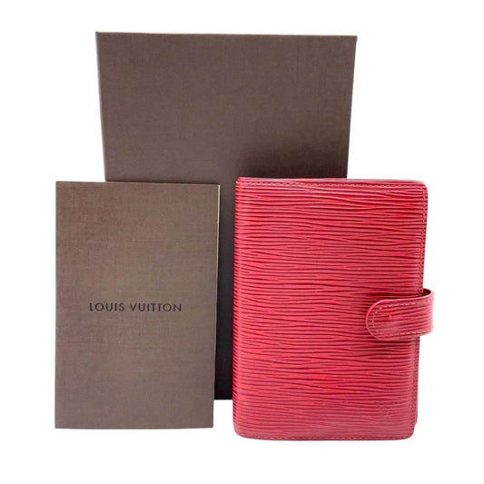 Louis EPI Leather Agenda PM in Red Color in Excellent Condition - Luxbrandz