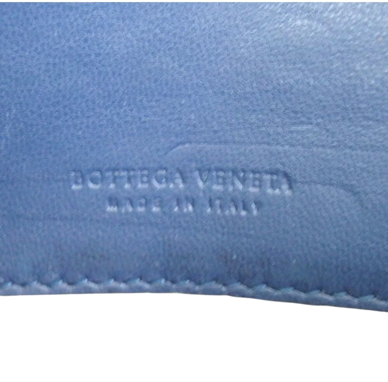 Bottega Veneta Intrecciato Clutch Bag Second Bag Blue Leather Italy