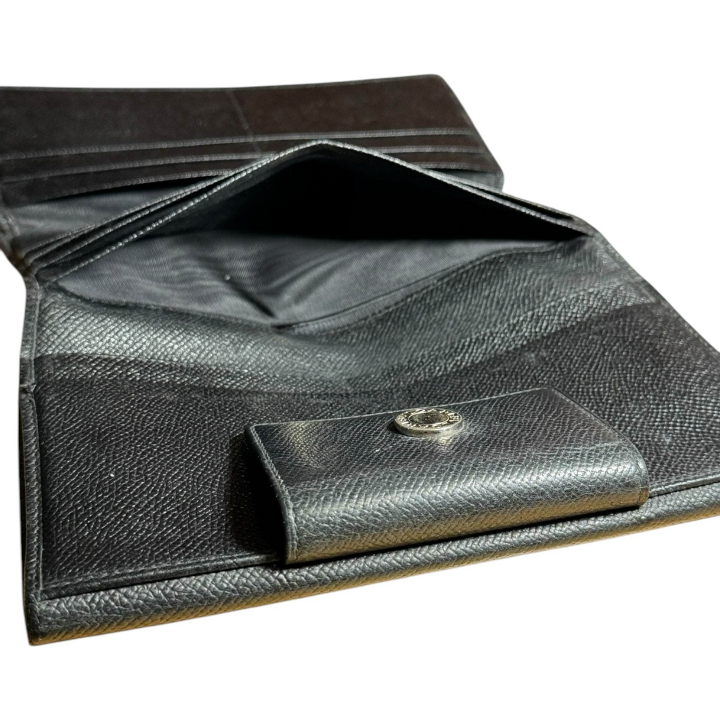 Bvlgari  Black Leather Long Bifold Wallet in NWOT mint condition.