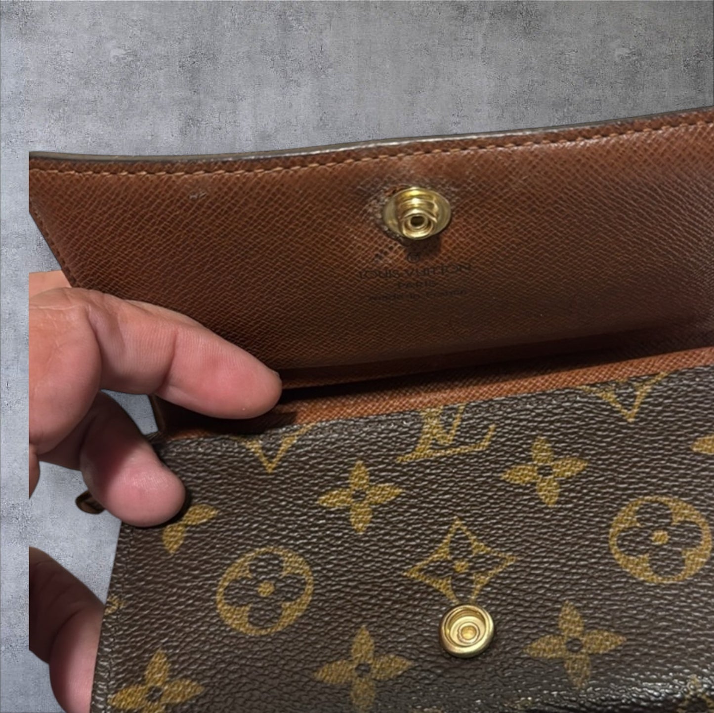 Louis Vuitton Monogram Porte Monnaie Tresor Geldbörse in neuwertigem Zustand