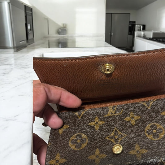 Louis Vuitton Monogram Porte Monnaie Tresor Geldbörse in neuwertigem Zustand