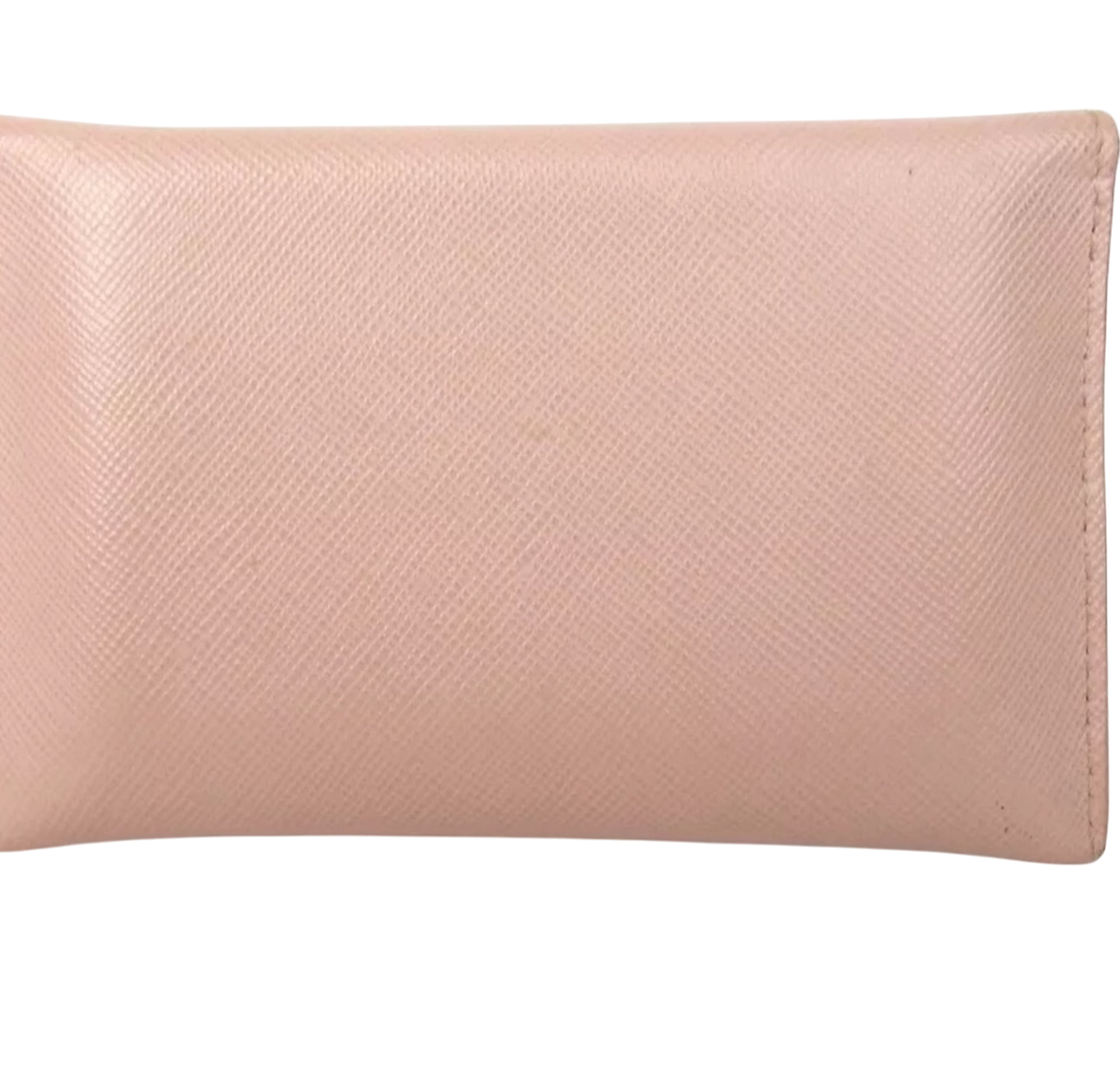 Prada Pink Saffiano Lux Leather Metal Bar Flap Continental Wallet