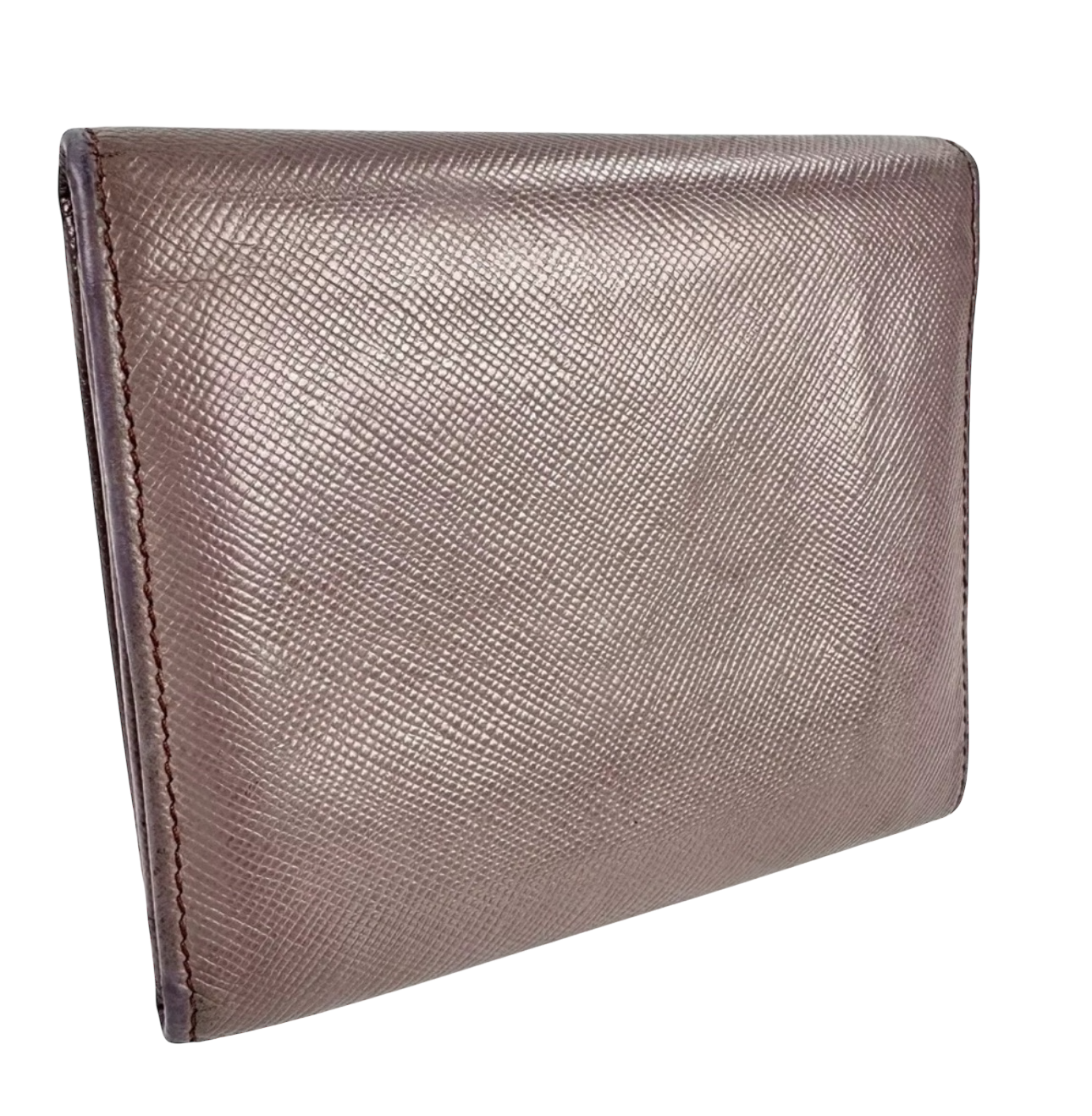 PRADA fold leather wallet purple authent