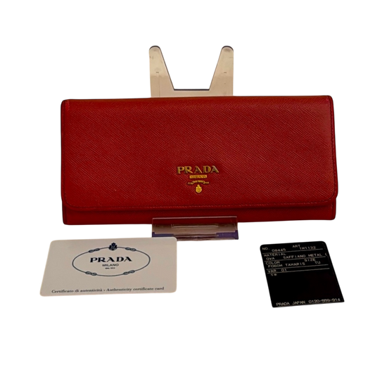 PRADA LONG WALLET IN LIGHT PINK COLOR BRAND NEW NWOT - Luxbrandz