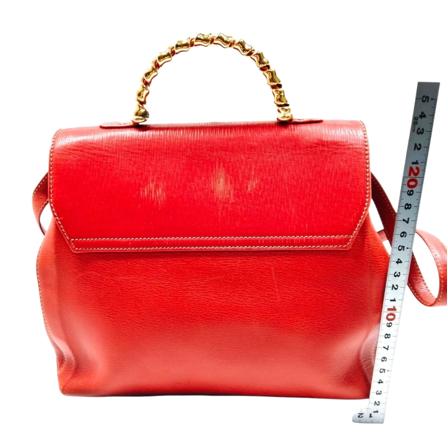 LOEWE Red Genuine Leather With Top Handle Crossbody / Shoulder Bag in excellent condition