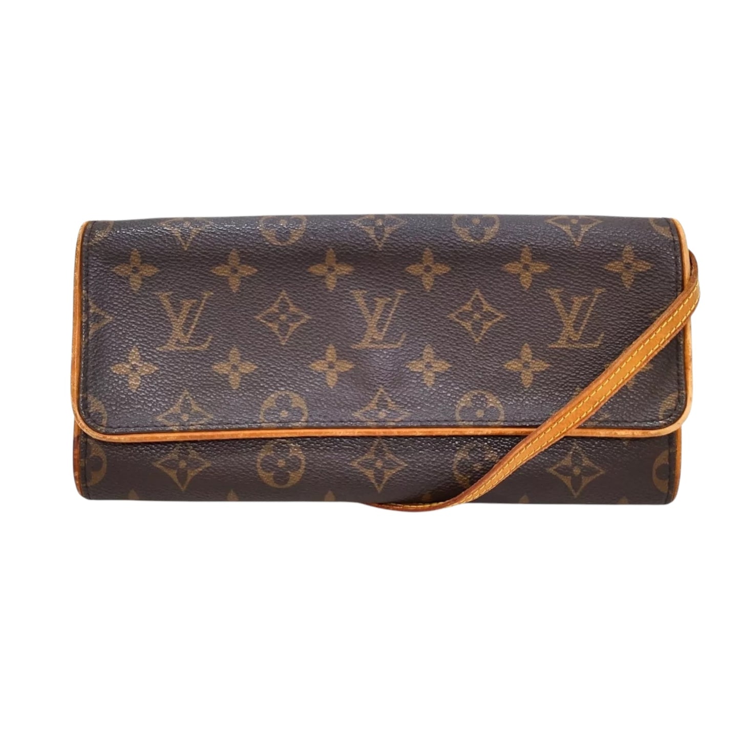 Louis Vuitton Monogram Twin Pouchette in mint condition genuine leather crossbody bag