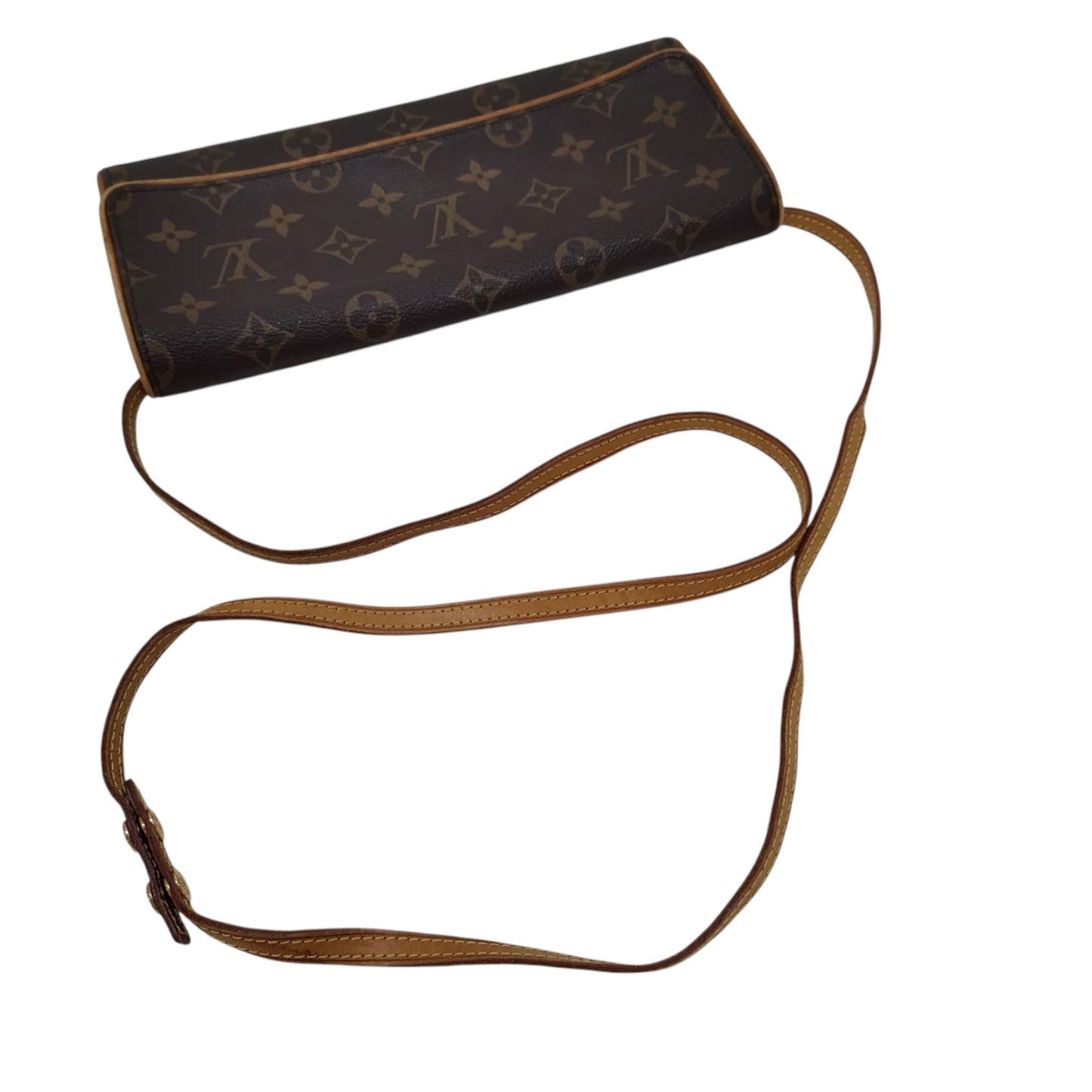 Louis Vuitton Monogram Twin Pouchette in mint condition genuine leather crossbody bag