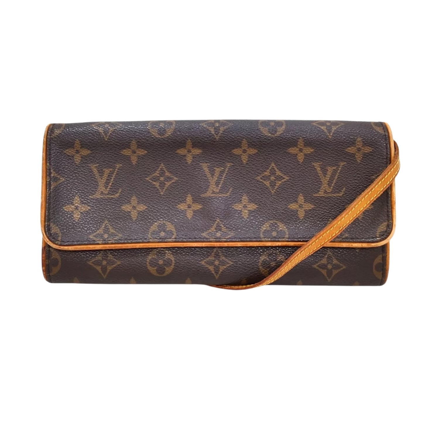 Louis Vuitton Monogram Twin Pouchette in mint condition genuine leather crossbody bag