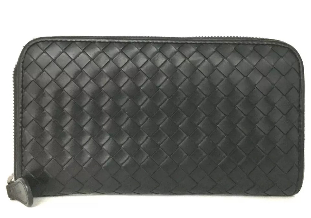 Bottega Veneta Intrecciato Piccolo Zip Around Wallet