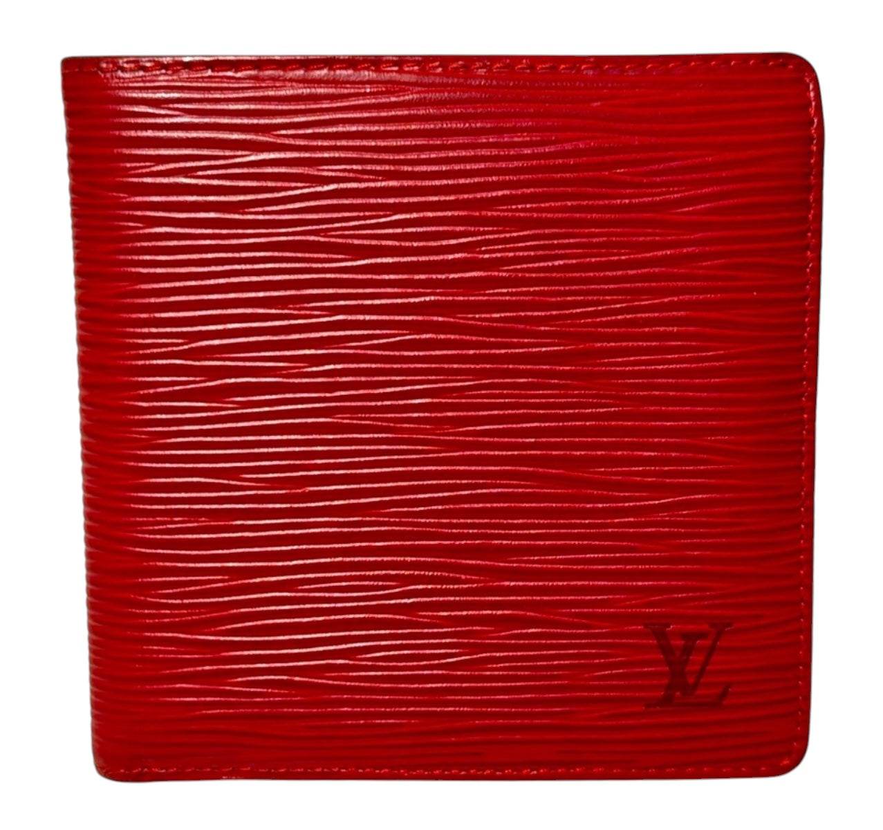 Louis Vuitton Red Epi Portefeuille Marco Leather Bifold Wallet NWOT - Luxbrandz