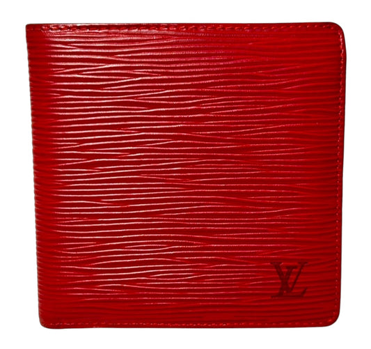 Louis Vuitton Red Epi Portefeuille Marco Leather Bifold Wallet NWOT