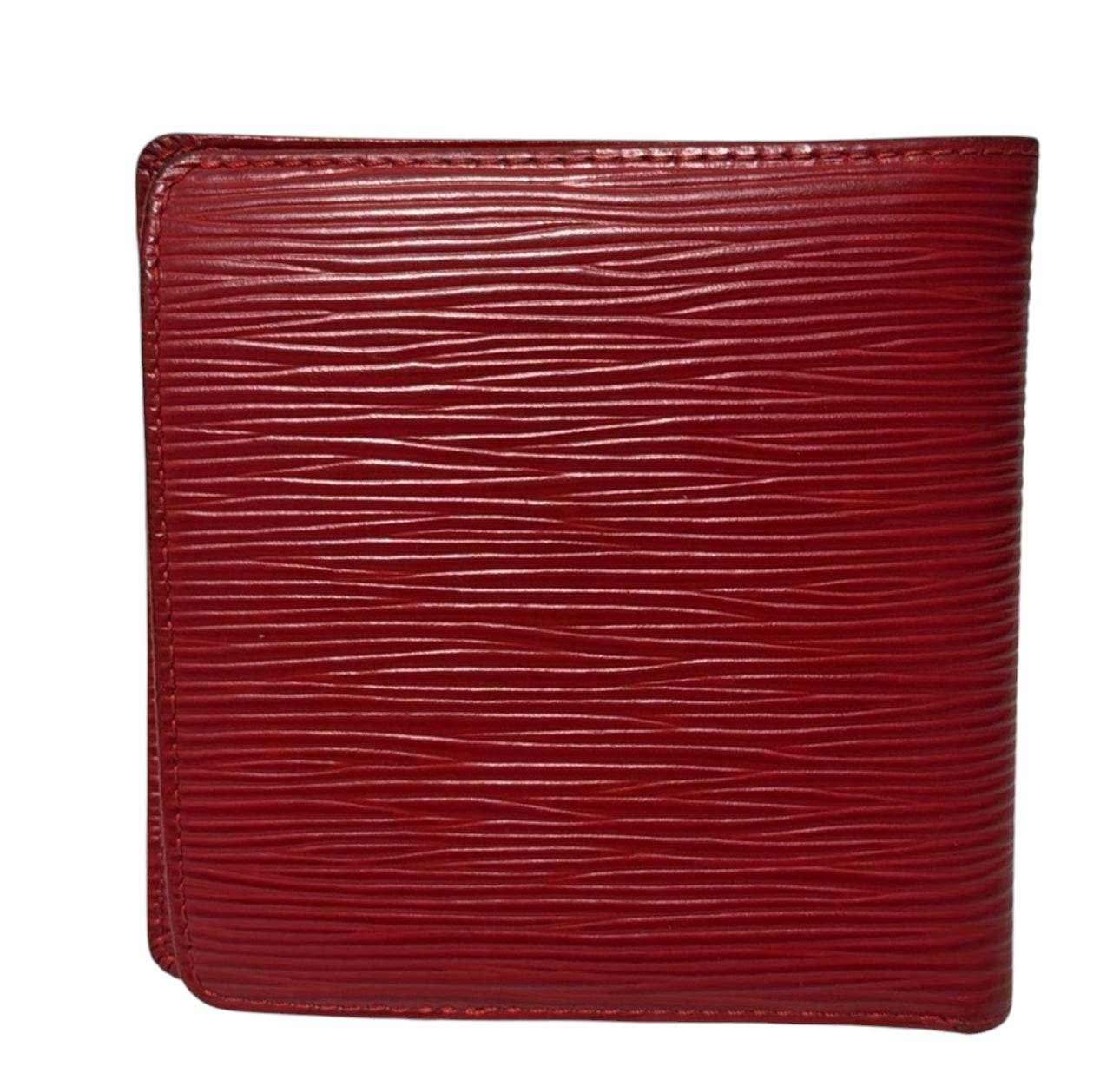 Louis Vuitton Red Epi Portefeuille Marco Leather Bifold Wallet NWOT - Luxbrandz