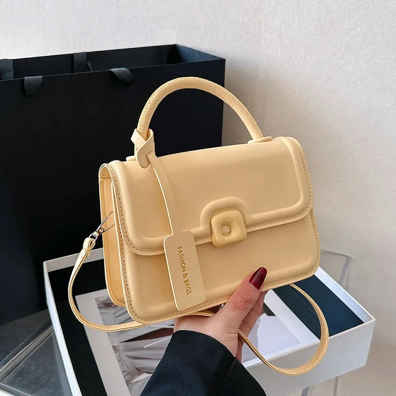 Women’s Leather Shoulder Bag 2024 Trend Brand Small Square Bags Luxury Designer Handbag Fashion Crossbody Messenger Bag Tote Bag