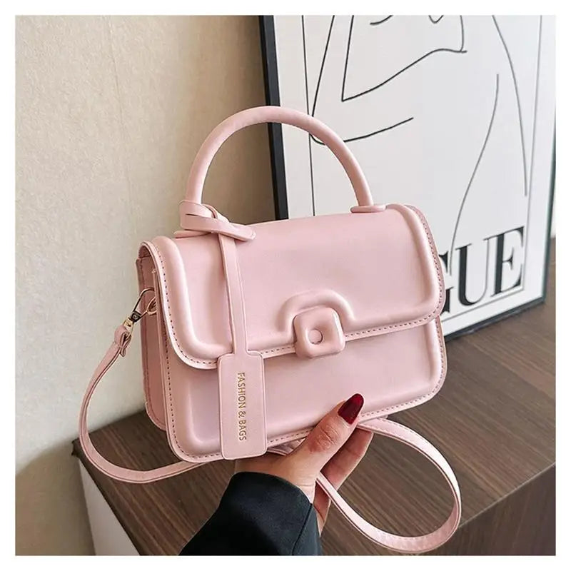 Women’s Leather Shoulder Bag 2024 Trend Brand Small Square Bags Luxury Designer Handbag Fashion Crossbody Messenger Bag Tote Bag